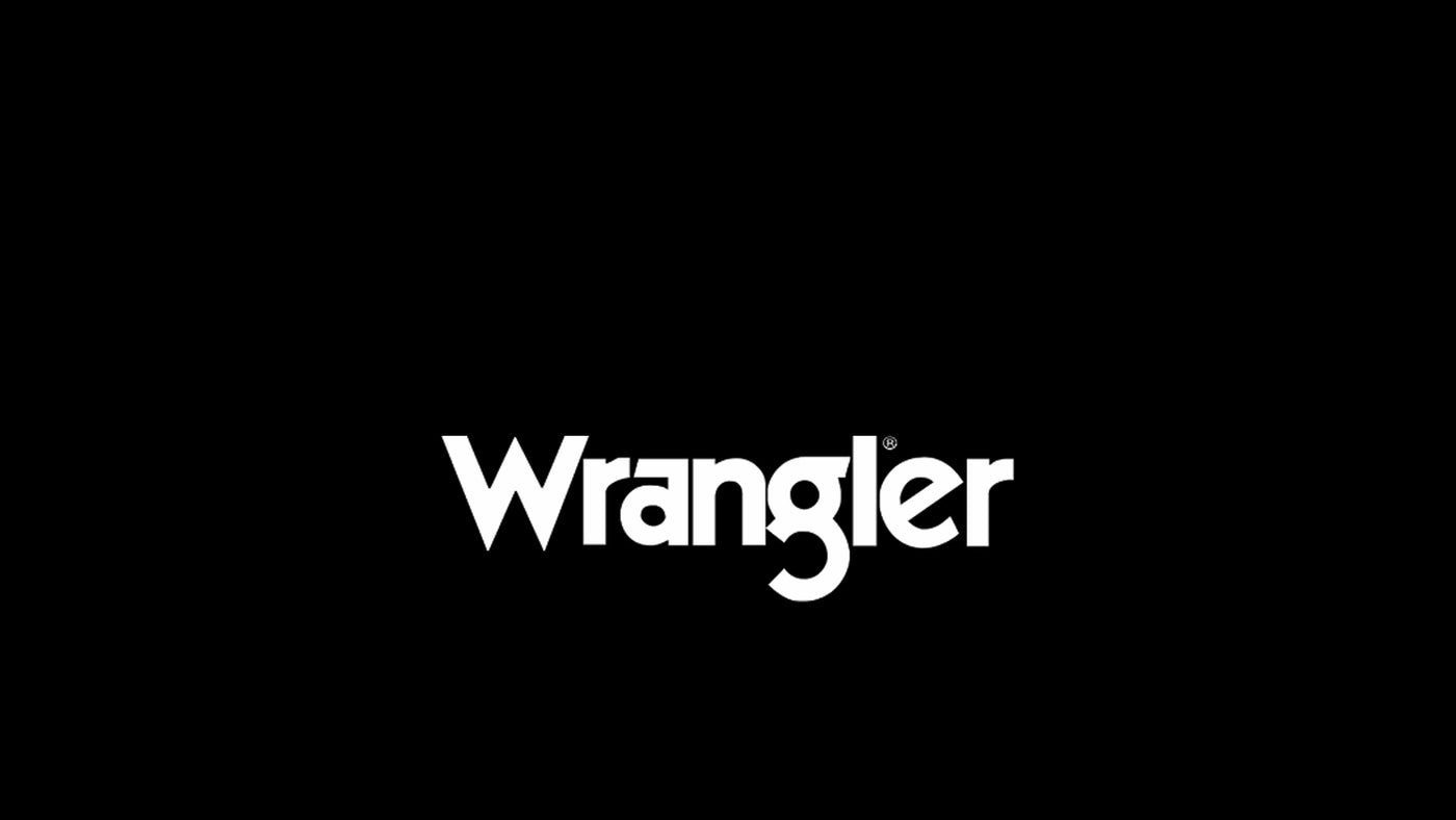 Shows the logo of the denim brand Wrangler.